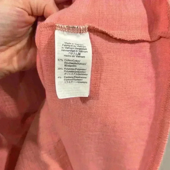 J. Crew Women’s Textured Pink Short Sleeve Tie-front V-Neck Button Down Size L - Picture 6 of 6